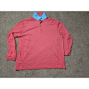 IBKUL Polo Shirt Mens XL Long Sleeve UPF 50 Icefil Golf Performance Cooling